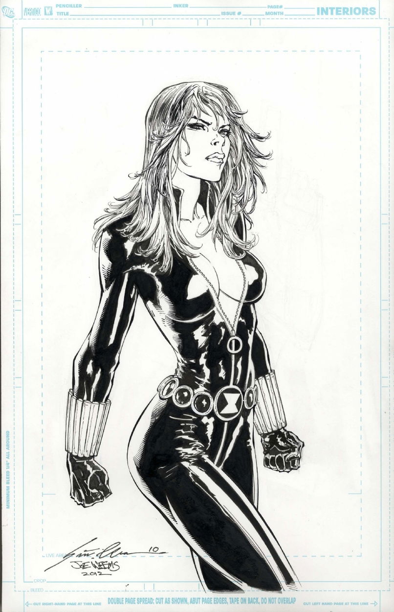 Black Widow Scott Clark In Dean Abrahams The Black Widow Comic Art Gallery Room 4066